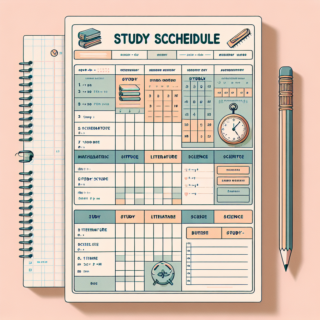 study schedule planner