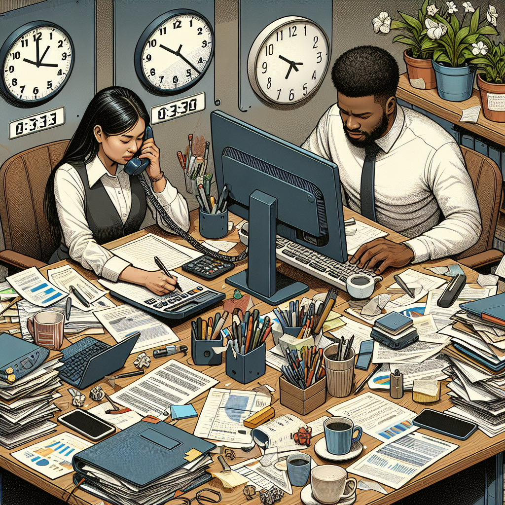 multitasking at desk